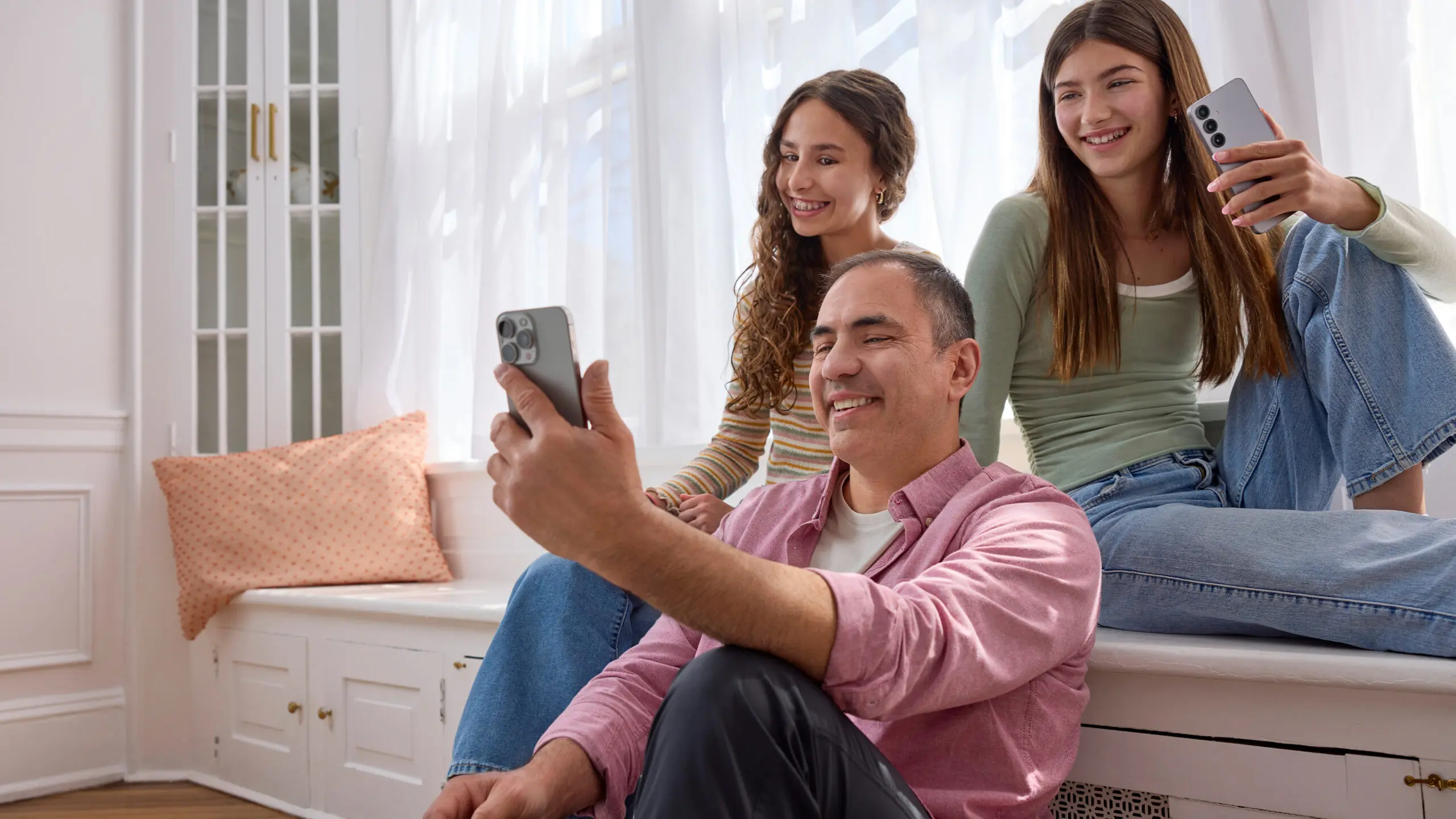 Family streaming content on their devices