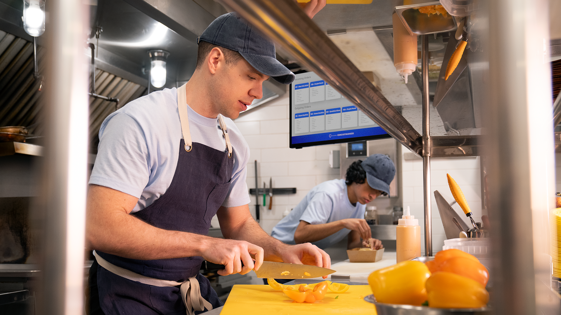 Employees at a small business powered by Comcast Business.